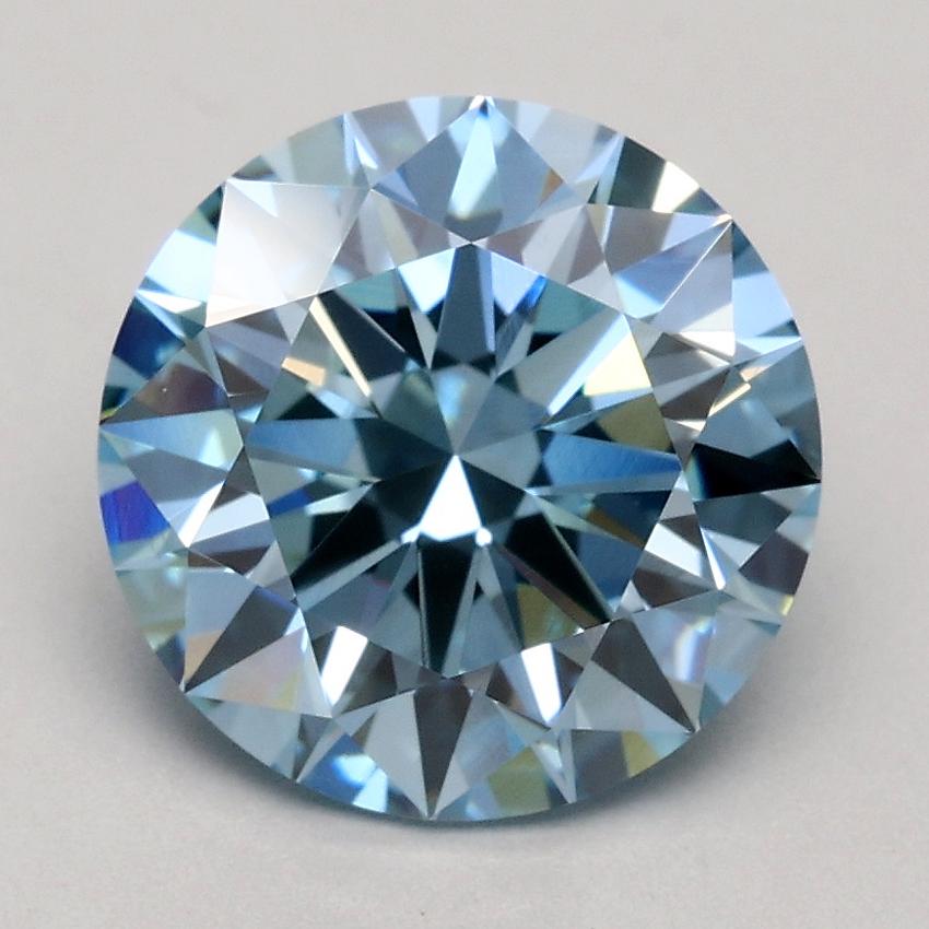 2.01 Ct. Fancy Blue Round Lab Grown Diamond