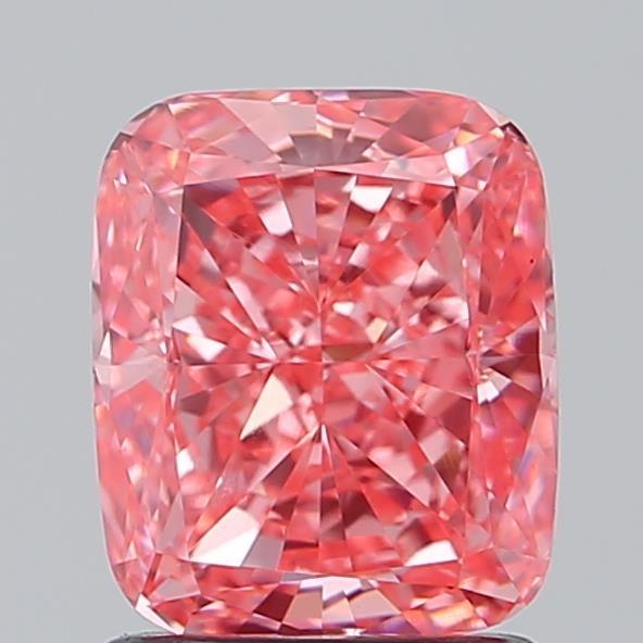 1.51 Ct. Fancy Vivid Pink Cushion Lab Grown Diamond