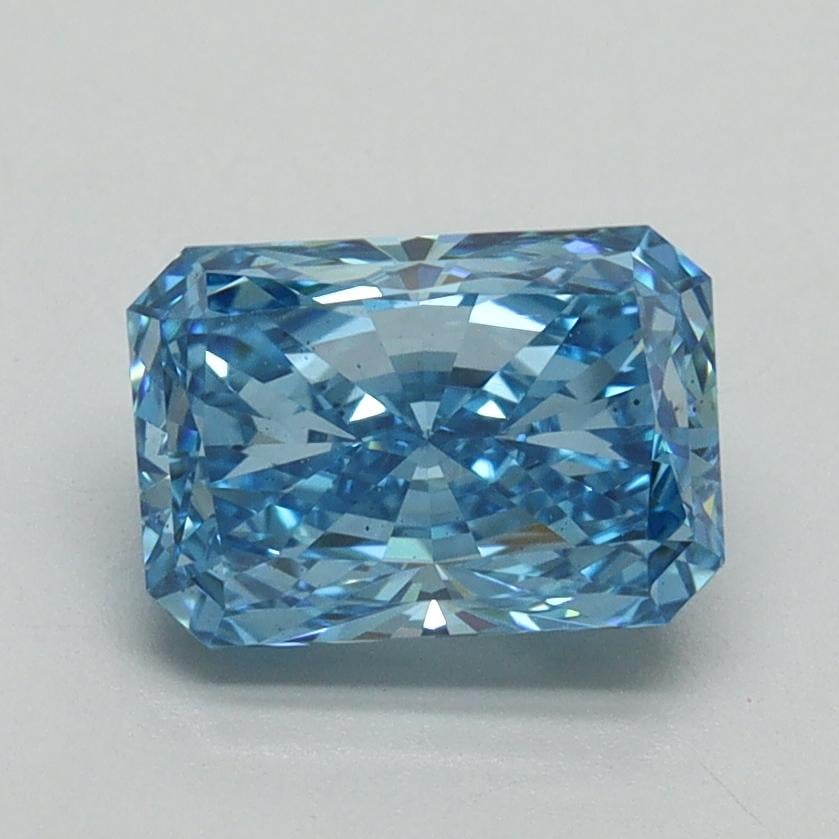 1.50 Ct. Fancy Vivid Blue Radiant Lab Grown Diamond