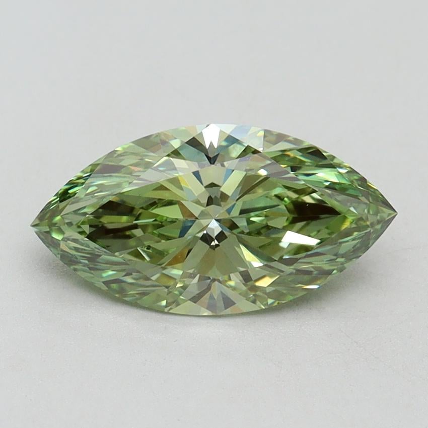 1.56 Ct. Fancy Vivid Green Marquise Lab Grown Diamond