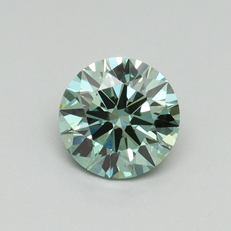 0.70 Ct. Fancy Vivid Green Round Lab Grown Diamond