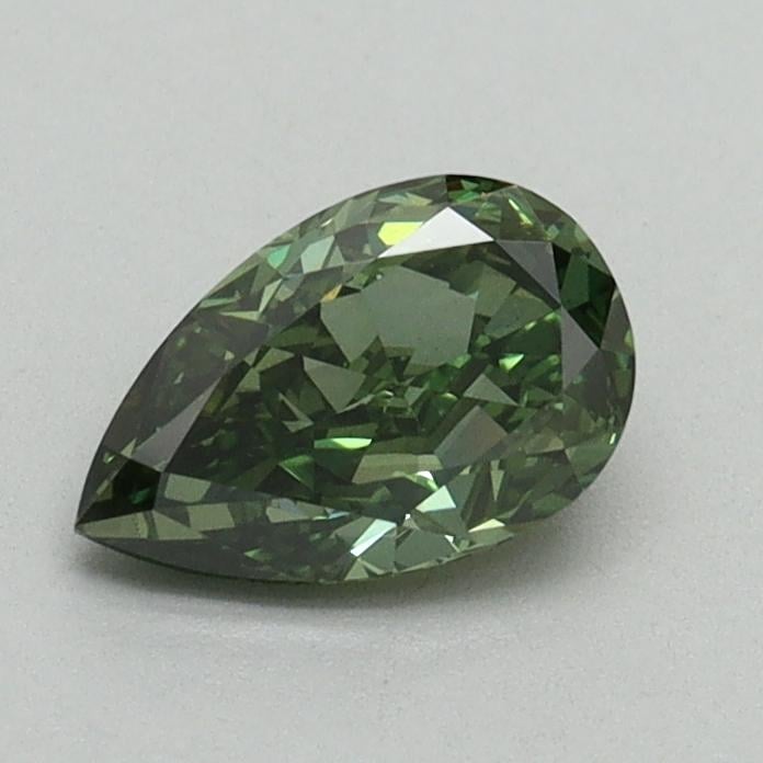 0.70 Ct. Fancy Vivid Green Pear Lab Grown Diamond