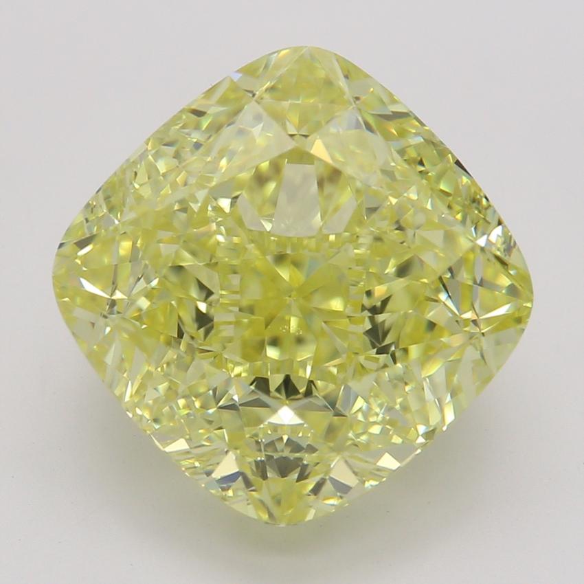 5.02 Ct. Fancy Intense Yellow Cushion Diamond