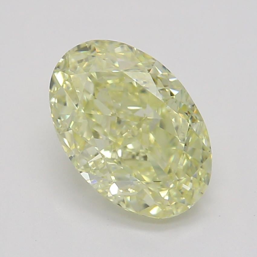 0.90 Ct. Fancy Light Yellow Oval Diamond