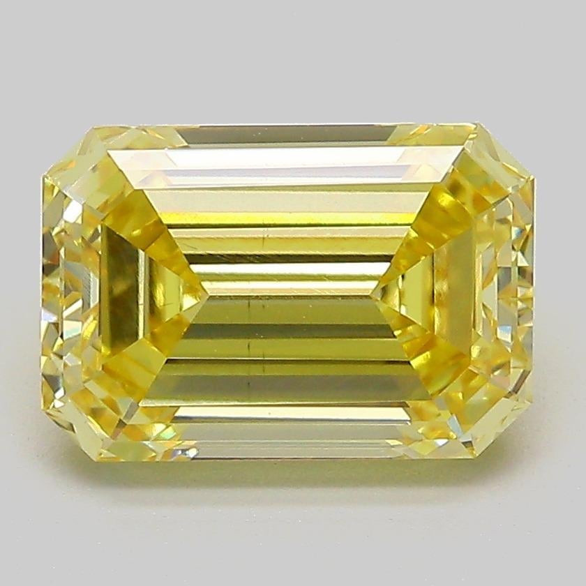 3.00 Ct. Fancy Intense  Yellow Emerald Lab Grown Diamond
