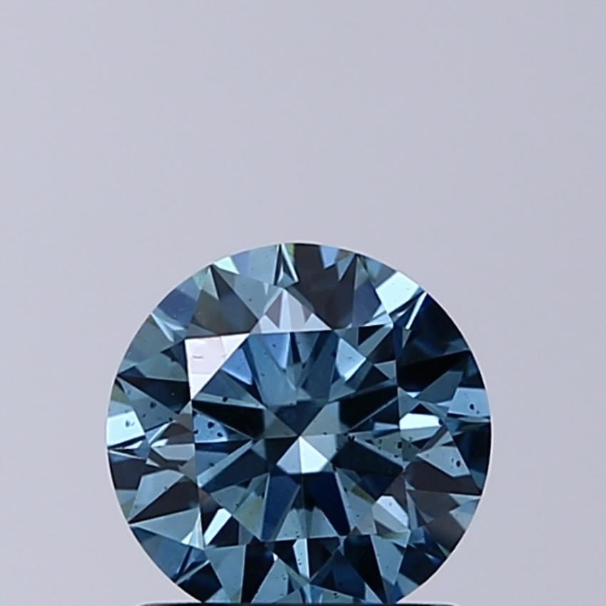 0.93 Ct. Fancy Intense Blue Round Lab Grown Diamond
