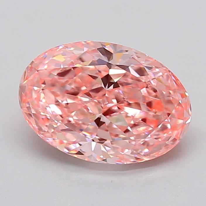 2.31 Ct. Fancy Vivid  Pink Oval Lab Grown Diamond