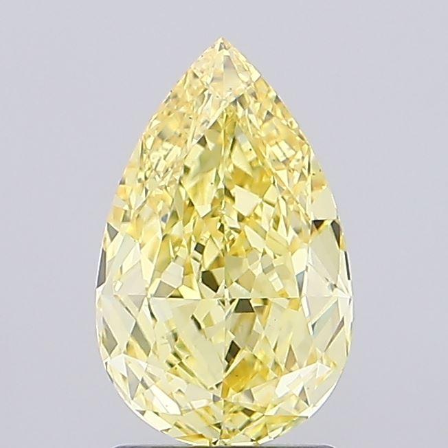 2.00 Ct. Fancy Intense Yellow Pear Lab Grown Diamond