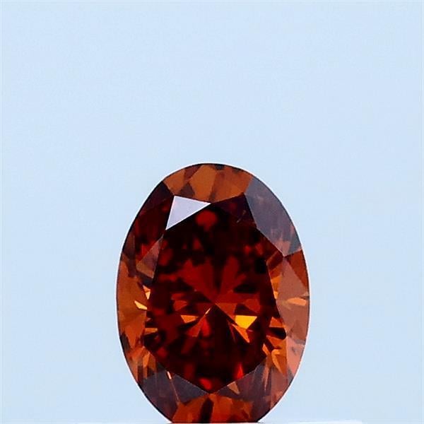 0.35 Ct. Fancy Vivid Brownish Orange Oval Lab Grown Diamond