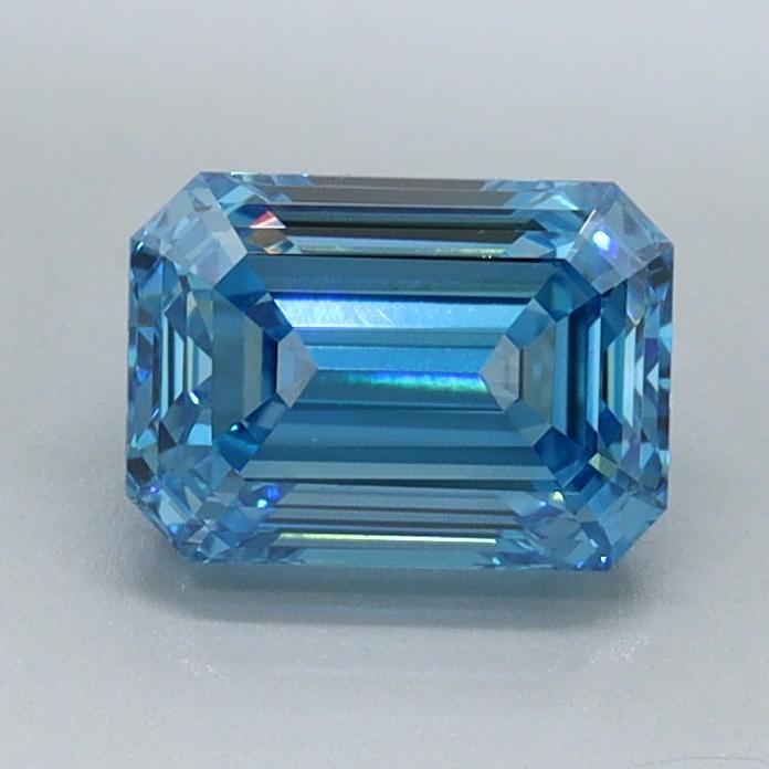 1.00 Ct. Fancy Vivid Malibu Blue Emerald Lab Grown Diamond