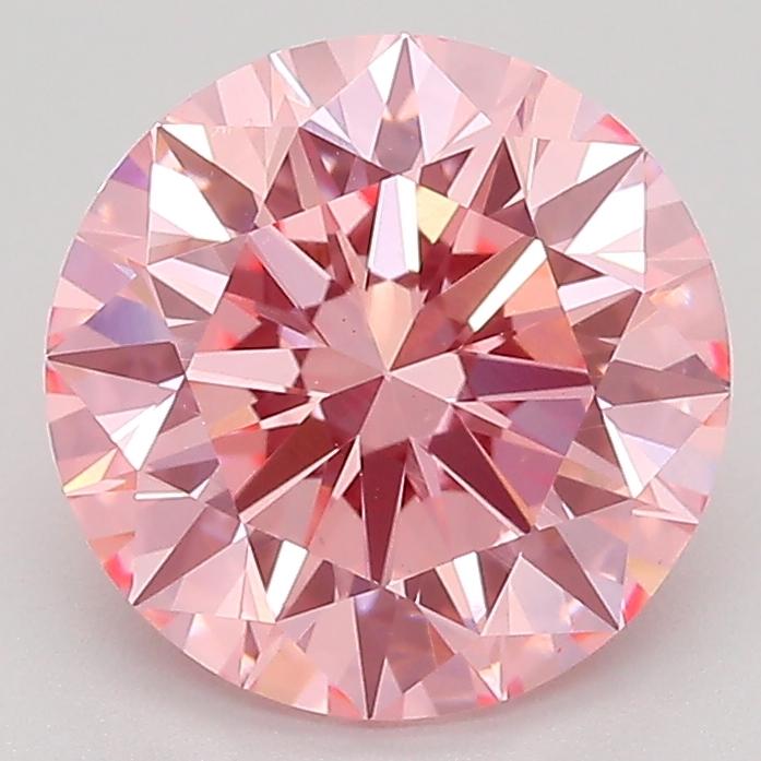 3.03 Ct. Fancy Vivid Pink Round Lab Grown Diamond