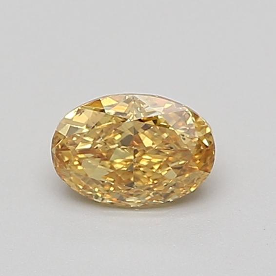 0.55 Ct. Fancy Vivid Yellow Oval Lab Grown Diamond