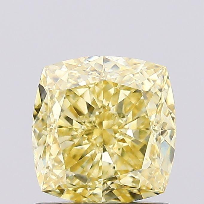 1.15 Ct. Fancy Intense Yellow Cushion Lab Grown Diamond