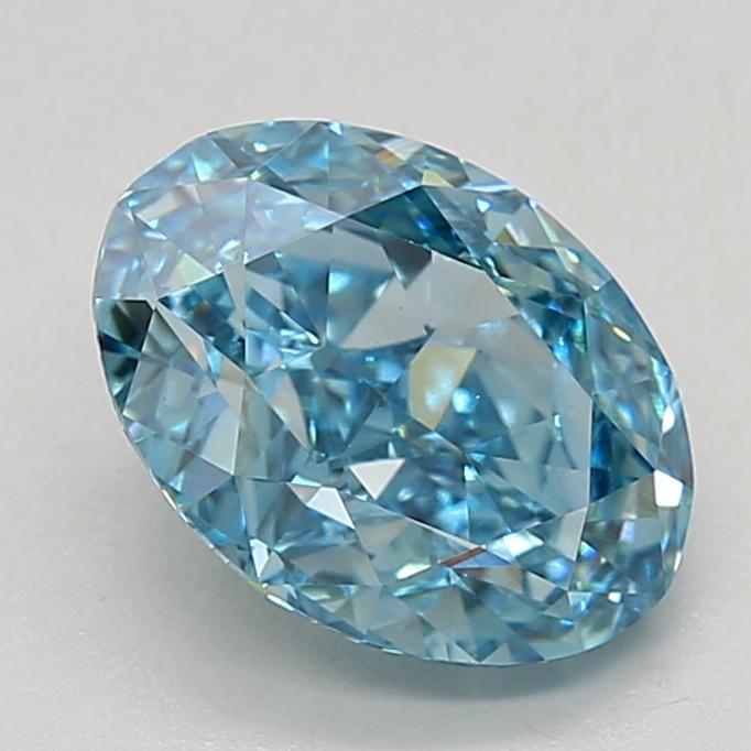 4.02 Ct. Fancy Vivid Blue Oval Lab Grown Diamond