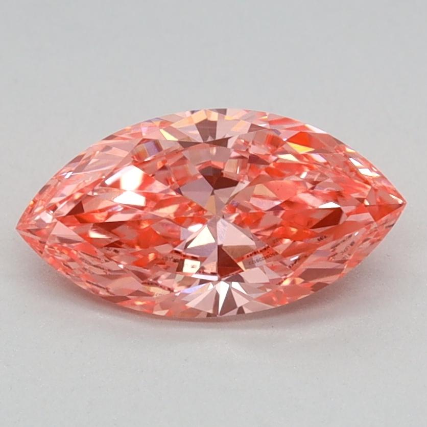 0.74 Ct. Fancy Vivid Pink Marquise Lab Grown Diamond