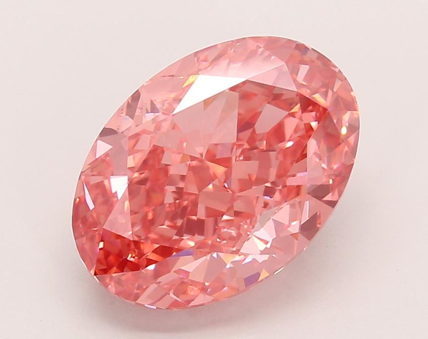 5.21 Ct. Fancy Vivid Pink Oval Lab Grown Diamond