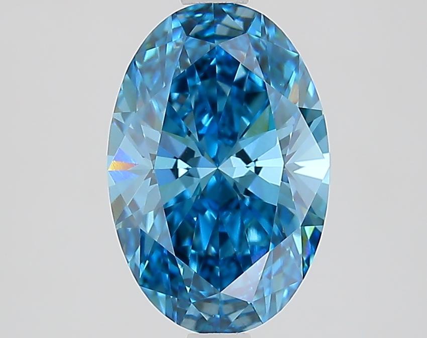 2.08 Ct. Fancy Vivid Blue Oval Lab Grown Diamond