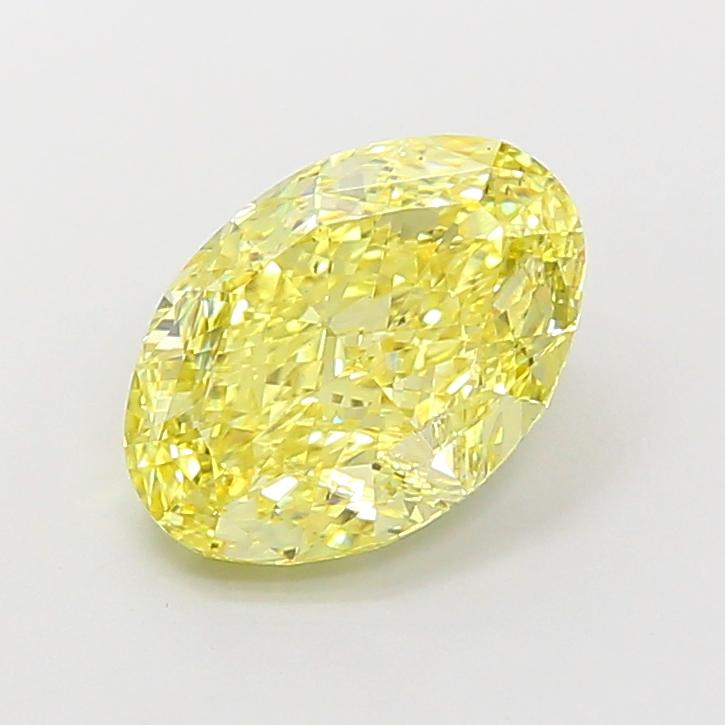 3.04 Ct. Fancy Intense  Yellow Oval Lab Grown Diamond