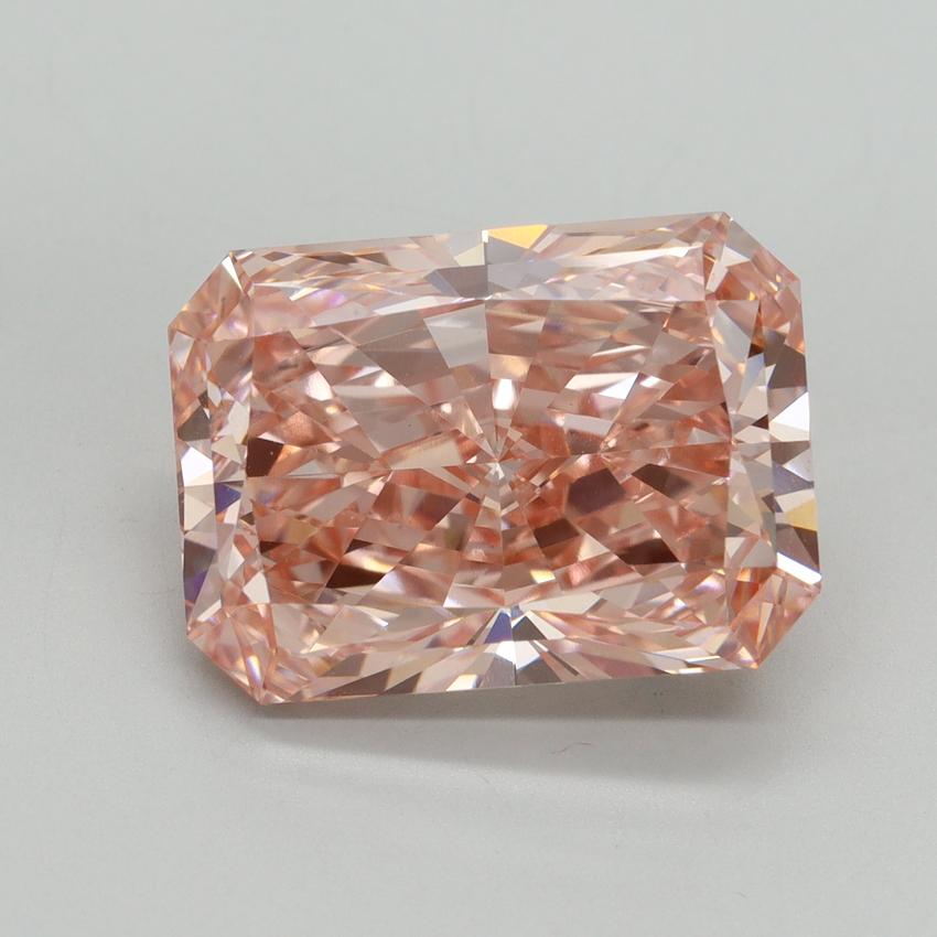 10.08 Ct. Fancy Vivid Pink Radiant Lab Grown Diamond