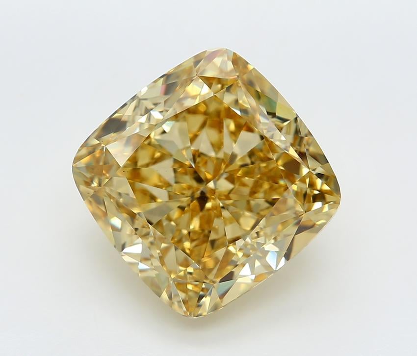 10.55 Ct. Fancy Intense  Yellow Cushion Lab Grown Diamond
