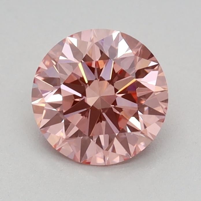 0.67 Ct. Fancy Vivid Pink Round Lab Grown Diamond