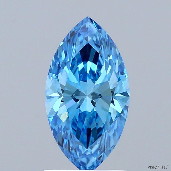 1.10 Ct. Fancy Vivid Blue Marquise Lab Grown Diamond