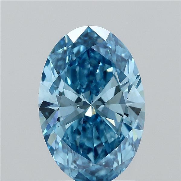 1.50 Ct. Fancy Vivid Blue Oval Lab Grown Diamond