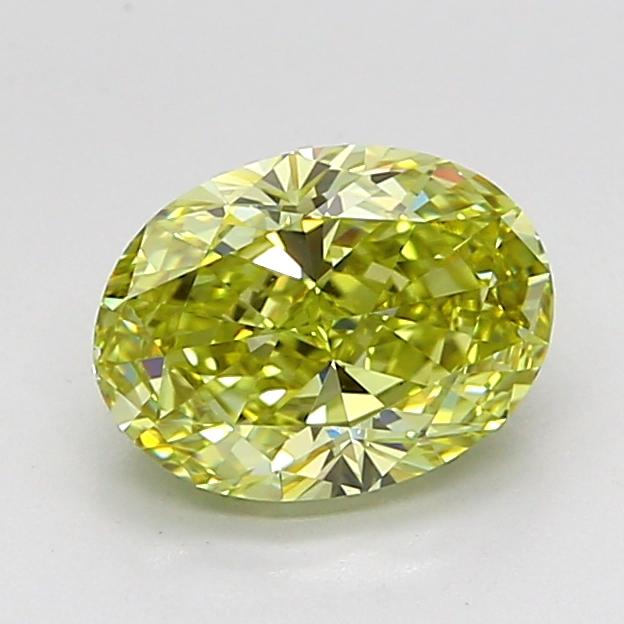 2.14 Ct. Fancy Intense Yellow Oval Lab Grown Diamond