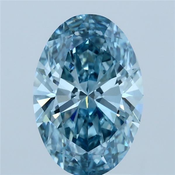 2.33 Ct. Fancy Vivid Blue Oval Lab Grown Diamond