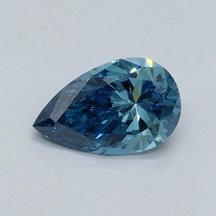 0.40 Ct. Fancy Vivid Malibu Blue Pear Lab Grown Diamond