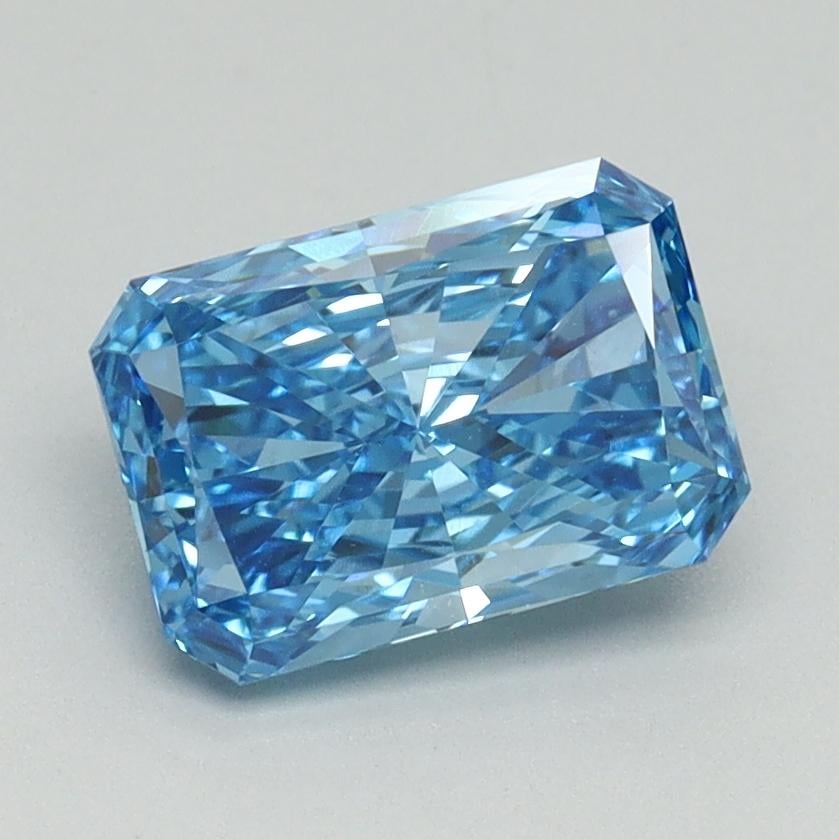 1.51 Ct. Fancy Vivid Blue Radiant Lab Grown Diamond