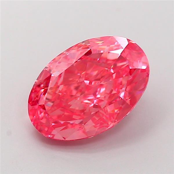 2.56 Ct. Fancy Vivid  Pink Oval Lab Grown Diamond