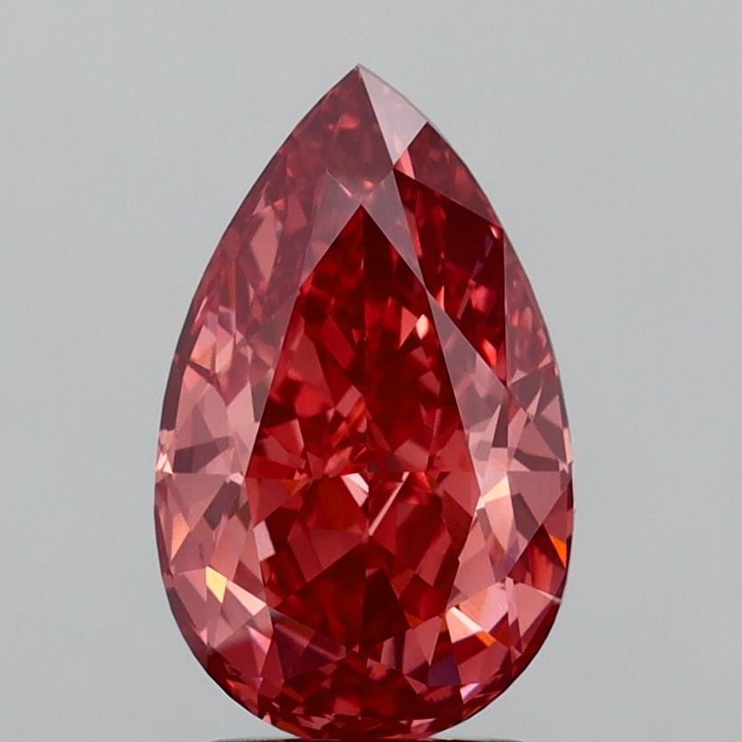 3.09 Ct. Fancy Vivid Brownish Pink Pear Lab Grown Diamond