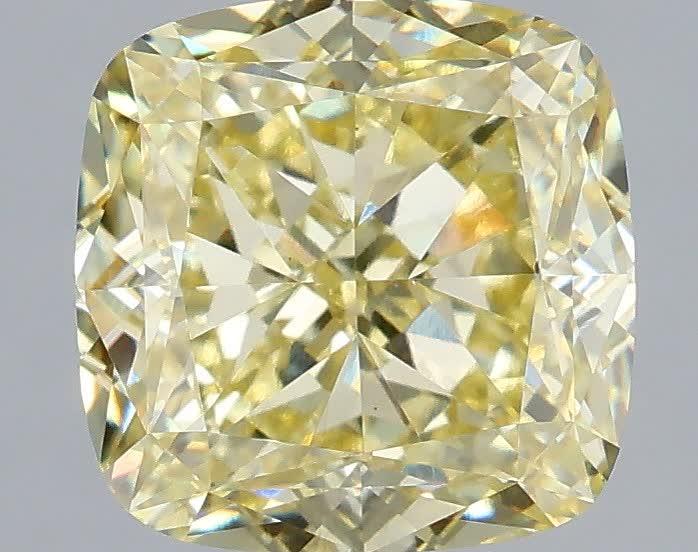 2.08 Ct. Fancy  Yellow Cushion Lab Grown Diamond