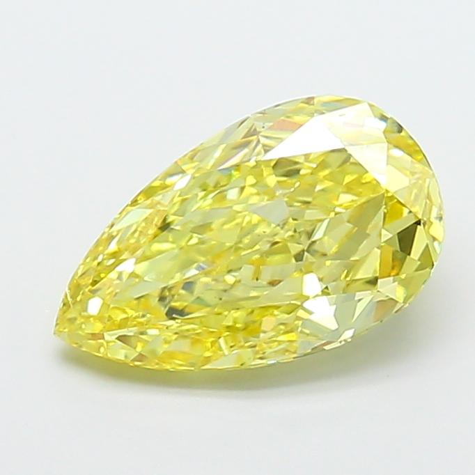 3.74 Ct. Fancy Intense Yellow Pear Lab Grown Diamond
