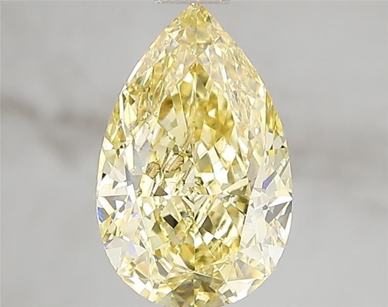 2.02 Ct. Fancy Vivid Yellow Pear Lab Grown Diamond