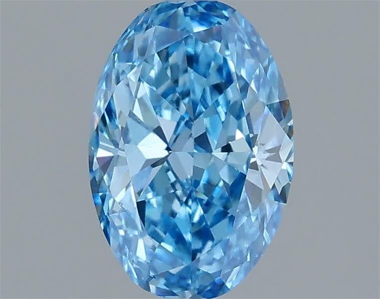 1.17 Ct. Fancy Vivid Blue Oval Lab Grown Diamond