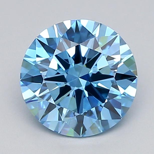 1.04 Ct. Fancy Vivid  Blue Round Lab Grown Diamond