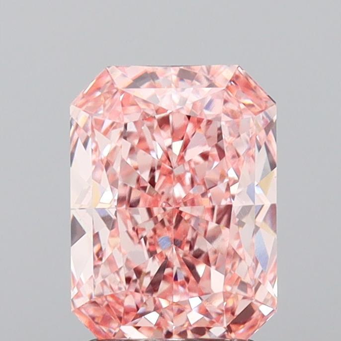 2.10 Ct. Fancy Vivid Pink Radiant Lab Grown Diamond