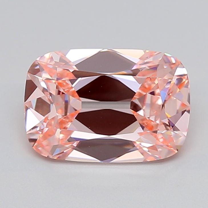 3.05 Ct. Fancy Intense  Pink Cushion Lab Grown Diamond
