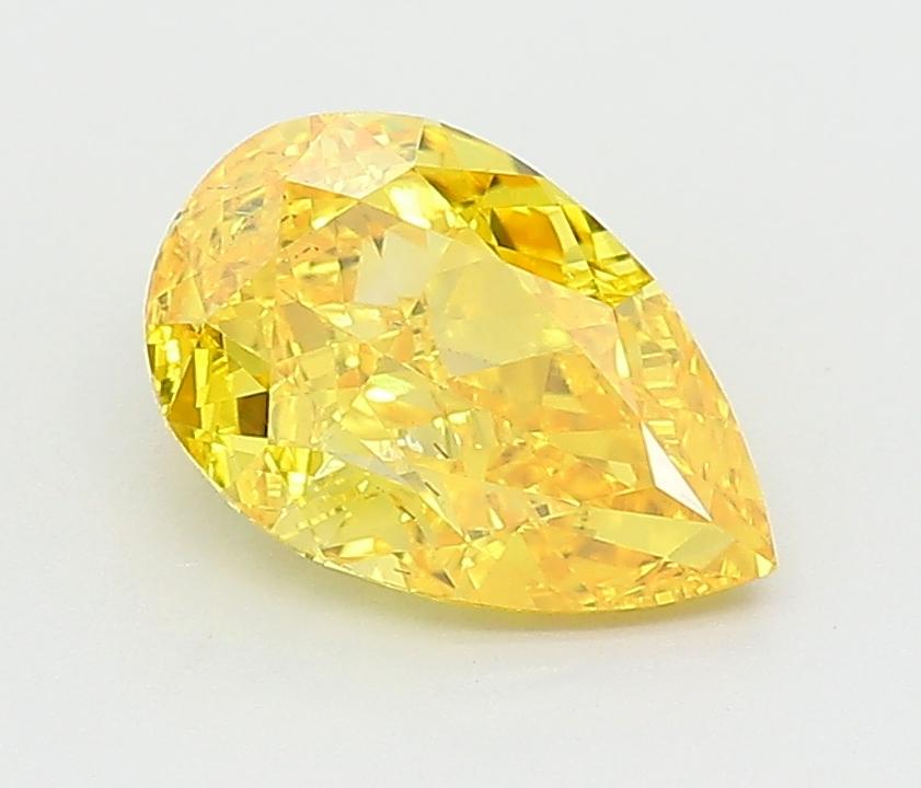 1.52 Ct. Fancy Vivid Yellow Pear Lab Grown Diamond