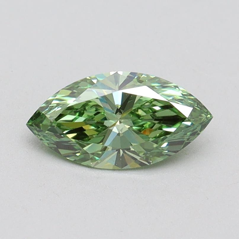 0.58 Ct. Fancy Vivid Green Marquise Lab Grown Diamond