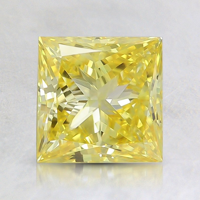 1.49 Ct. Fancy Vivid Yellow Princess Lab Grown Diamond