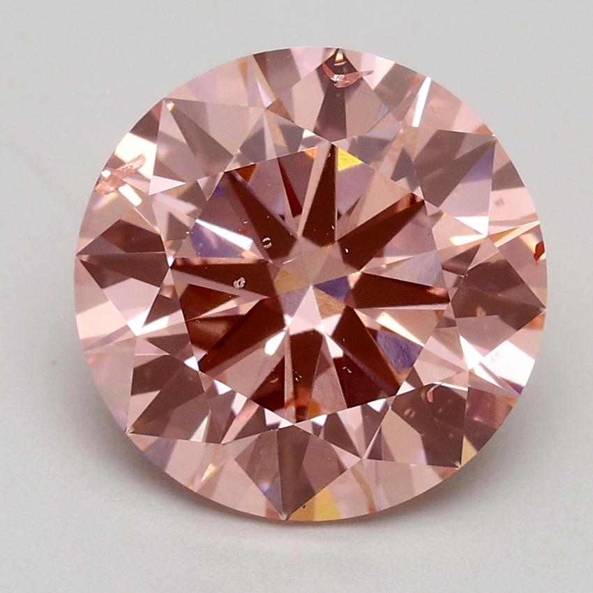 2.60 Ct. Fancy Intense Pink Round Lab Grown Diamond