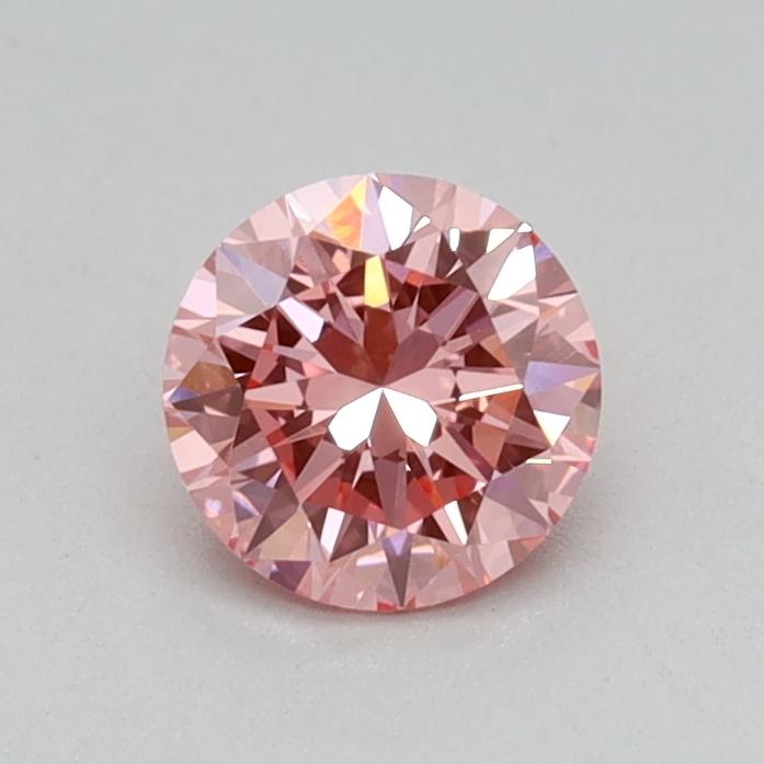 0.39 Ct. Fancy Vivid Pink Round Lab Grown Diamond