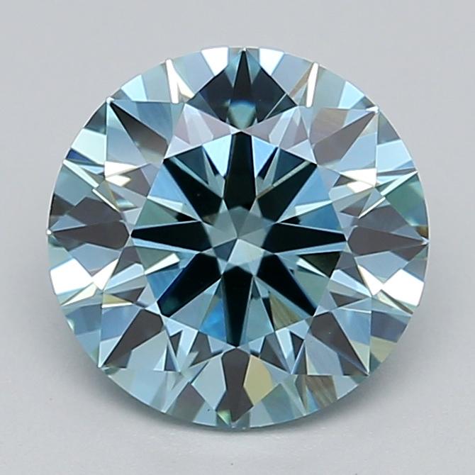 2.07 Ct. Fancy Vivid  Blue Round Lab Grown Diamond