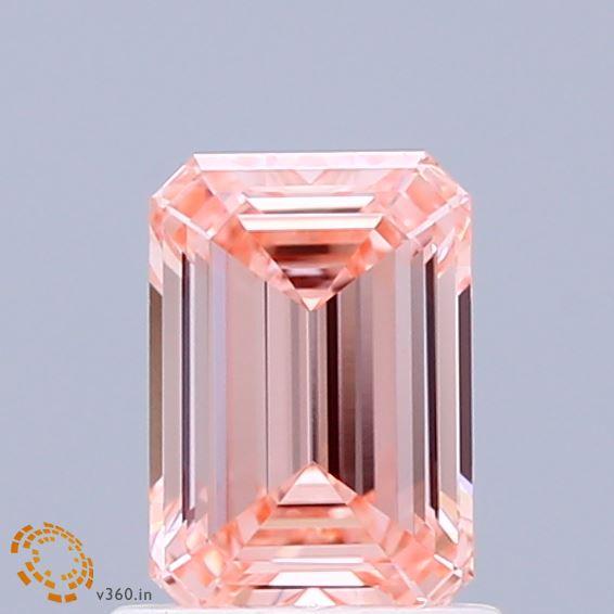 1.01 Ct. Fancy Vivid Pink Emerald Lab Grown Diamond