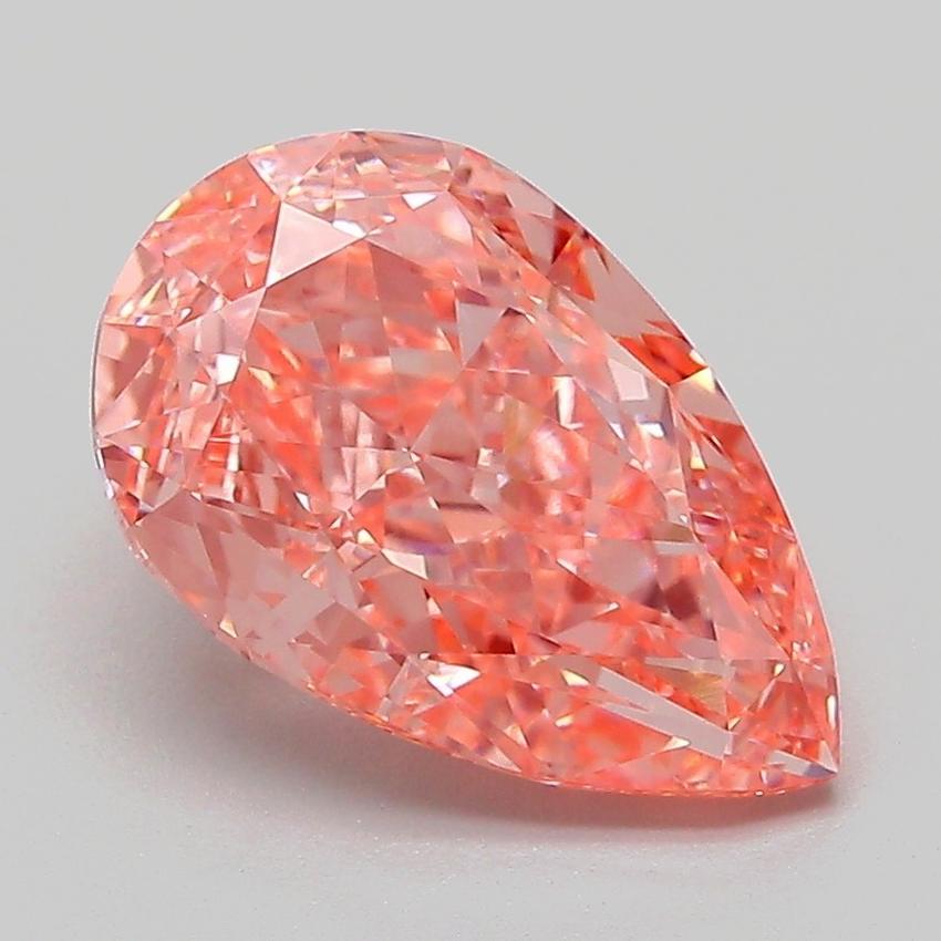 3.10 Ct. Fancy Vivid Pink Pear Lab Grown Diamond