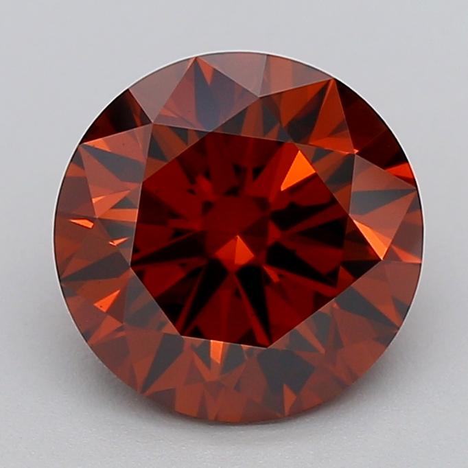 2.93 Ct. Fancy Vivid  Orange Round Lab Grown Diamond