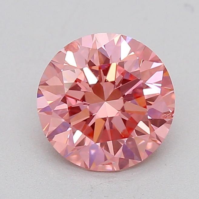 0.85 Ct. Fancy Vivid  Pink Round Lab Grown Diamond